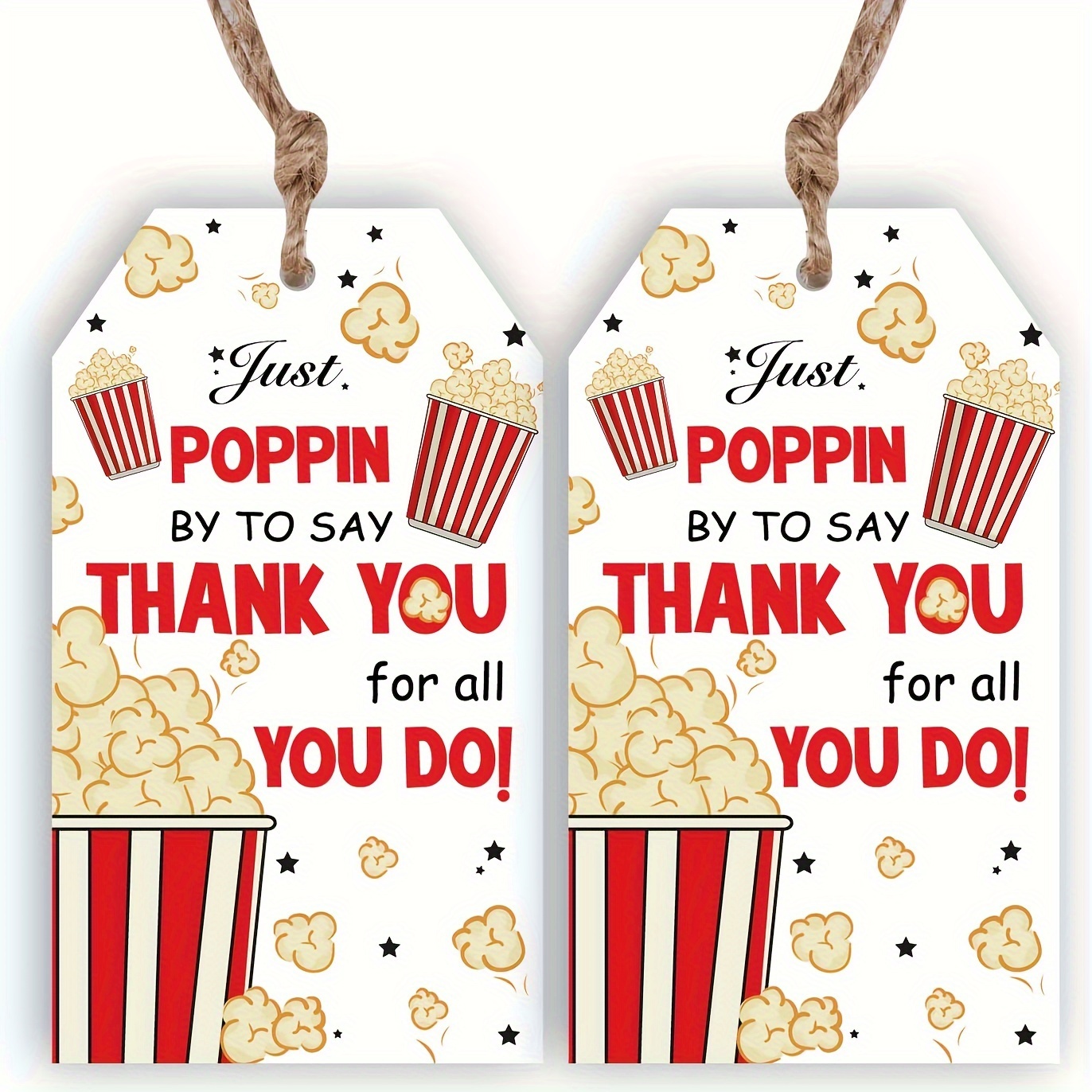 

30-pack Popcorn Thank You Gift Tags, 3d Paper, No Power Needed, For Teacher, Employee Appreciation, Thanksgiving, Party Favors, Home & Kitchen Supplies