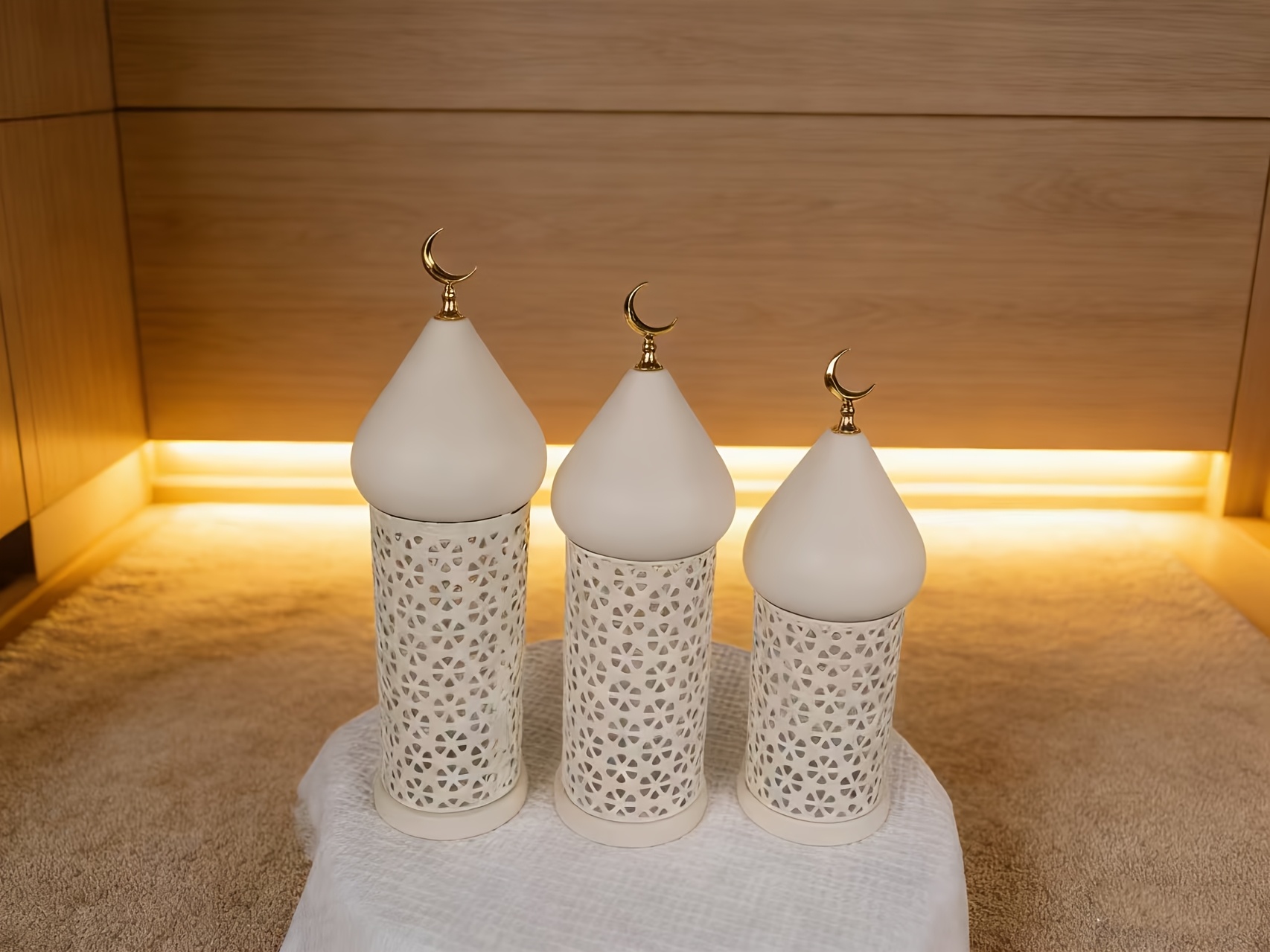 Decorative Candle Holder, Ramadan Decoration Metal Style, Suitable for Living Room Shelf, Desk, Home Garden, Home Decor, Candle Holders and Accessories