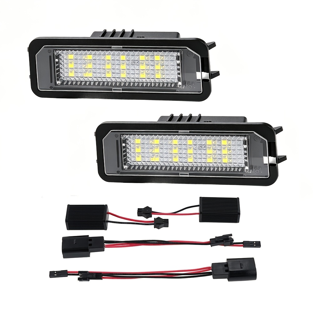 TEMU 2pcs Led Number Plate Lamp For 987 911 Carrera Turbo 991 958 White License Plate Light Canbus