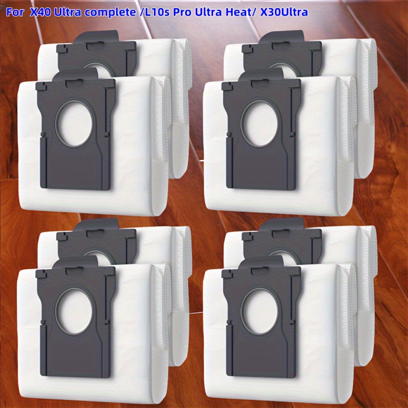 E-shop 8er-Set 3.2L Staubbeutel Kompatibel mit L10s Pro, X30 Ultra, X40 Ultra, L40 Ultra - Hochleistungs-Staubsaugerbeutel zur Haar-, Schmutz- und