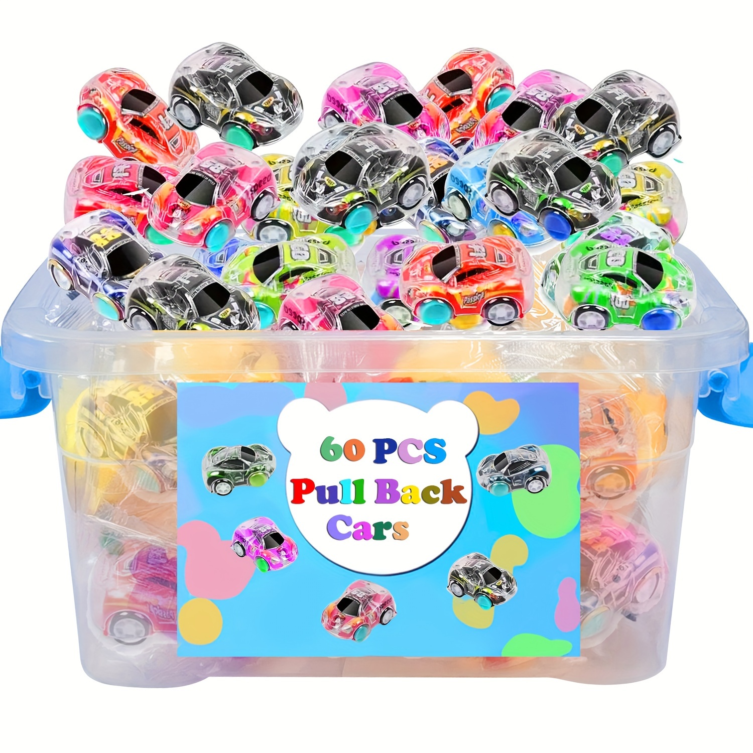

60pcs, Mini Pull Back Cars Set With Box, Pull Back Racing Vehicles, Party Favors Treasure Box, Classroom Prizes, Pinata Fillers, Goodie Bag Stuffers For Teenagers Random Style