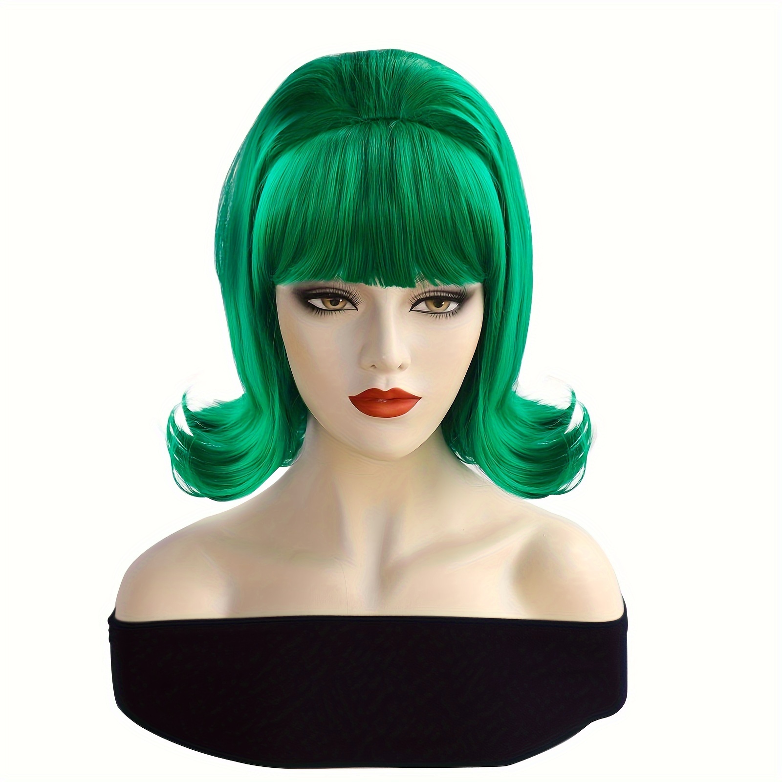 Short Green Retro Beehive Flip Bouffant Women s Synthetic Temu