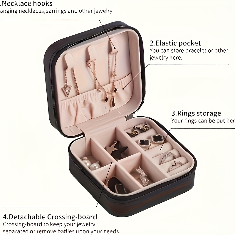 

Jewelry Organizer - Portable For Rings, , Necklaces & Bracelets - For In Multiple
