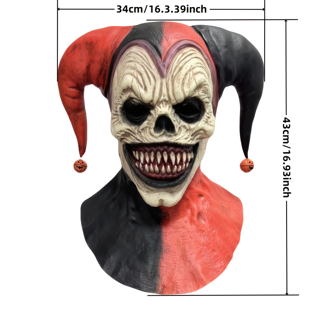 Horror Bell Clown Latex Head Mask for Halloween