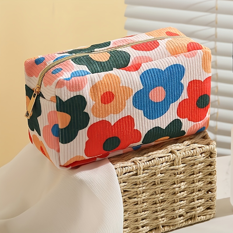 TEMU Large Capacity Women's Cosmetic Bag With Printed Pattern