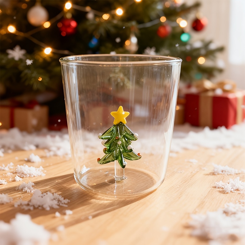 E-shop Exquisites 3D -Becher, ein kreativer Wasserbecher für den Heimgebrauch, hergestellt aus transparentem und süßem Glas. Er ist hitze- und