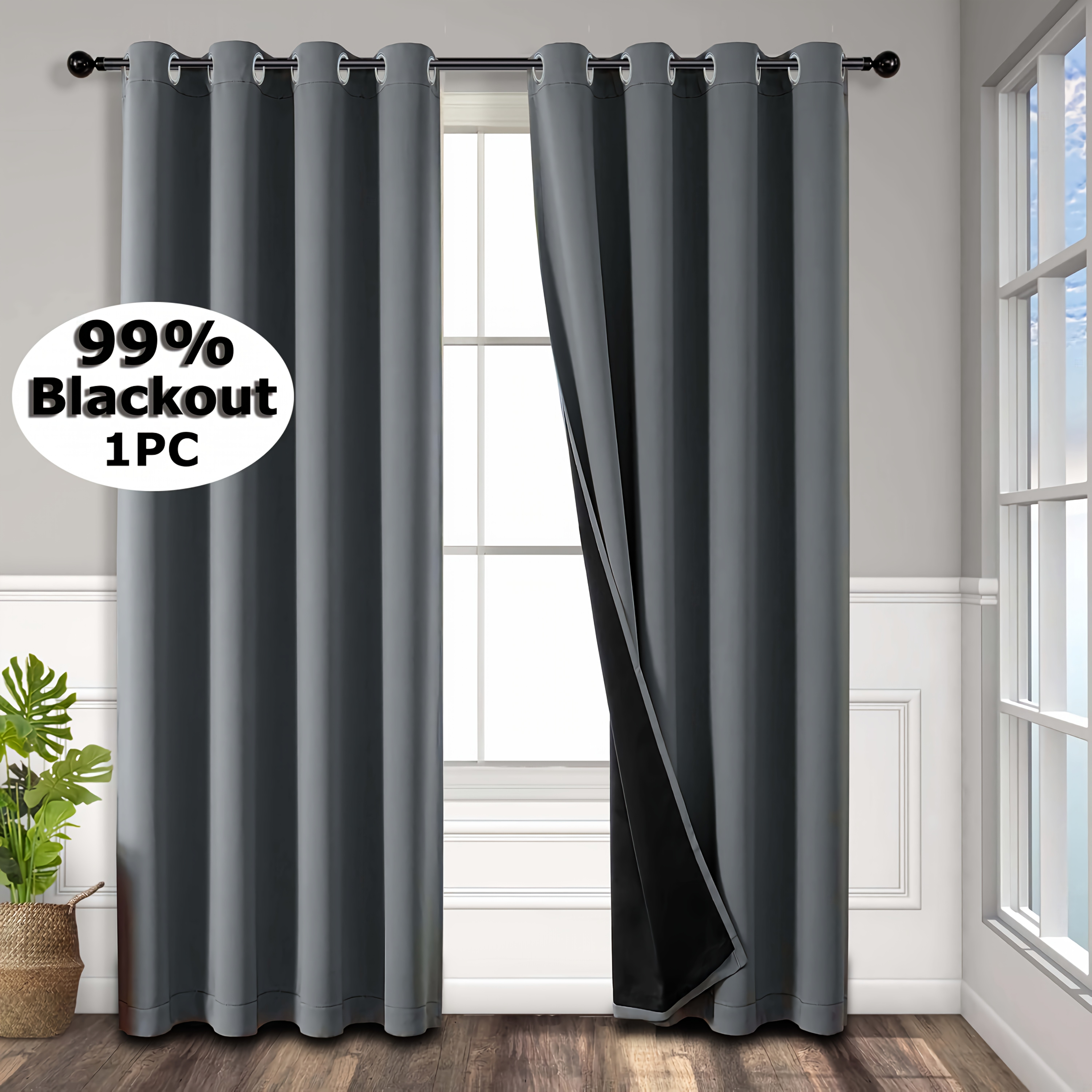 ultra soft high light blocking insulating sunshade curtain   cinema grade blackout atmosphere soundproof noise reduction top circle shade window curtain living room study dining room bedroom blackout curtains 1pc