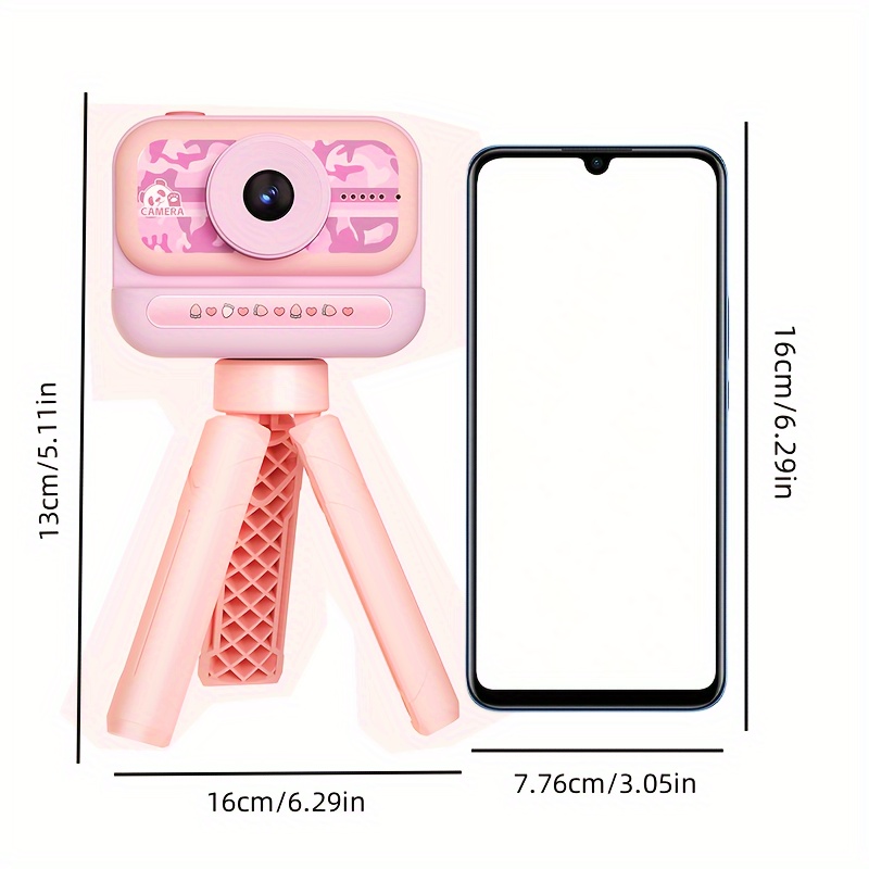 Mini digital camera, stand children's camera, HD screen, USB  charging, Children's birthday gift, brand new gift set, suitable for  children 3-