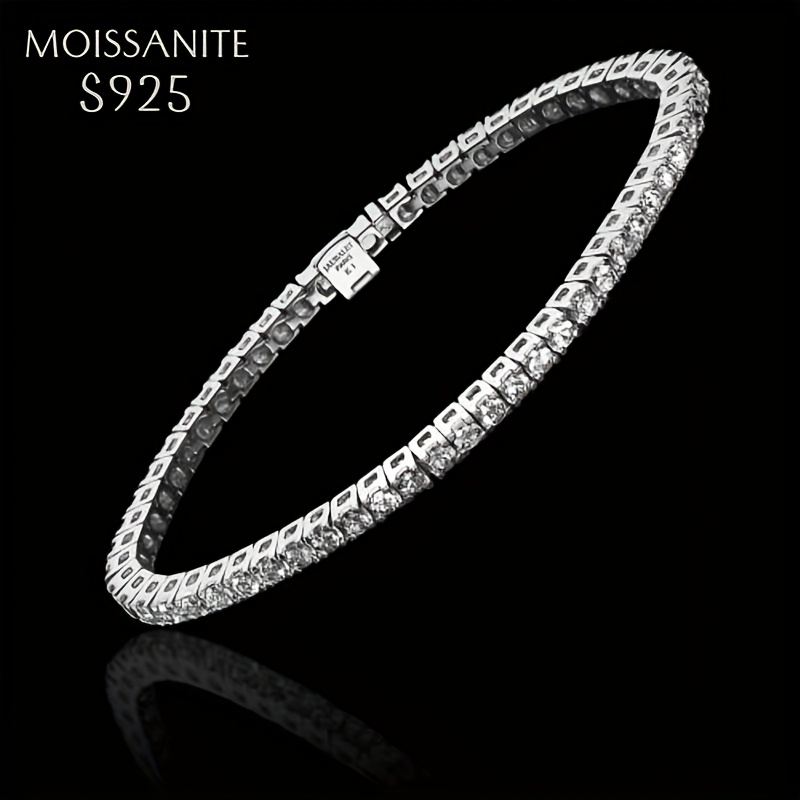 TEMU S925 Silver Moissanite , Vvs Grade Full Moissanite Sparkling, Hypoallergenic Women's Jewelry, Perfect For Daily Parties Vacation, Halloween