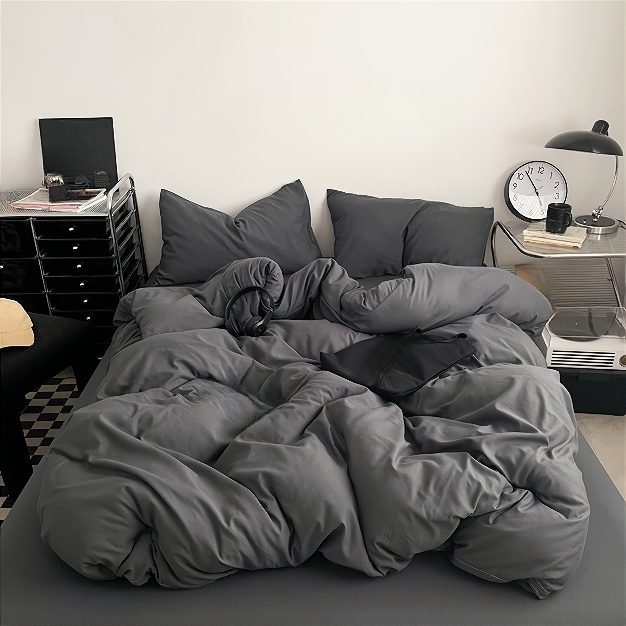 TEMU 3pcs Sanded Duvet Cover Set - Shrink , Closure, Washable, Bedding Set Including 1 Duvet Cover And 2 Pillowcases (no Duvet Insert), Christmas Present