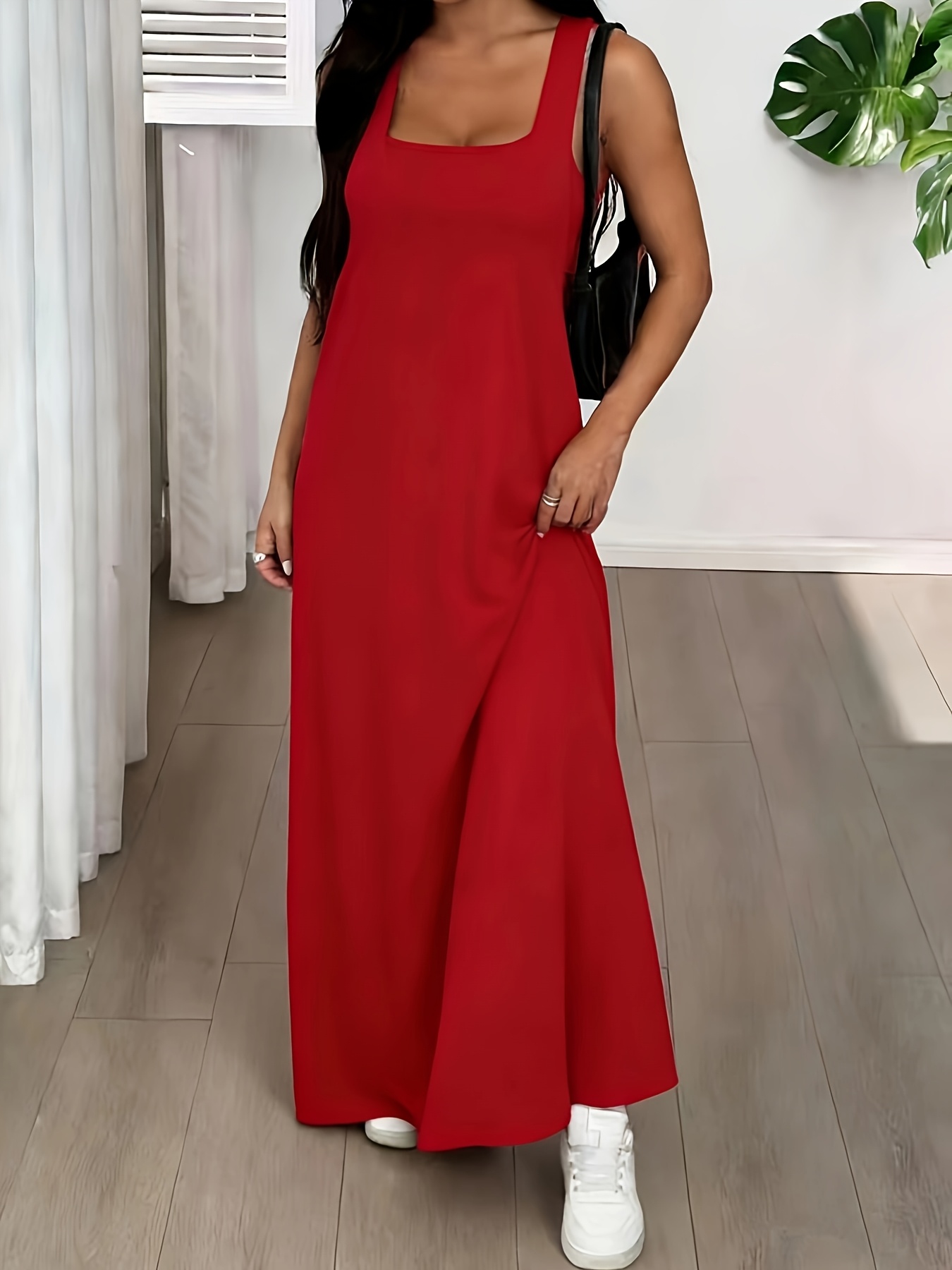   color asymmetrical neckline sleeveless casual dress set is perfect for summer wear Product details 17