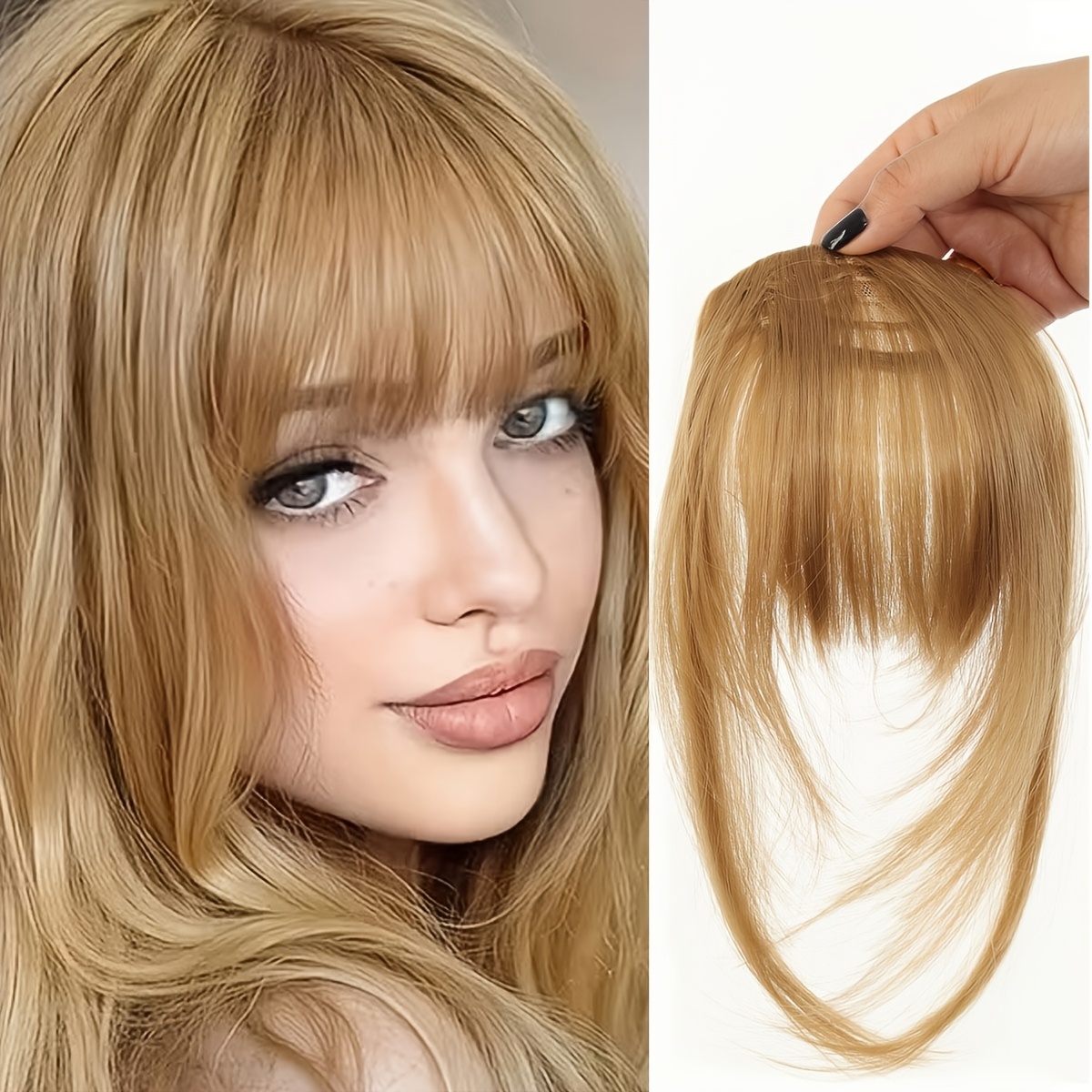 Image of Clip In Bangs With Sideburns | Air Fringe Hair Extensions For Women | Invisible Synthetic Hairpiece