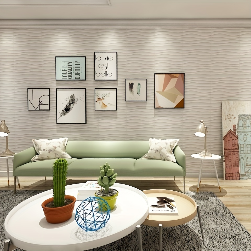 White Panels For Wall Art3d 3D Wave Wall Panels - PVC Textured Panels ...