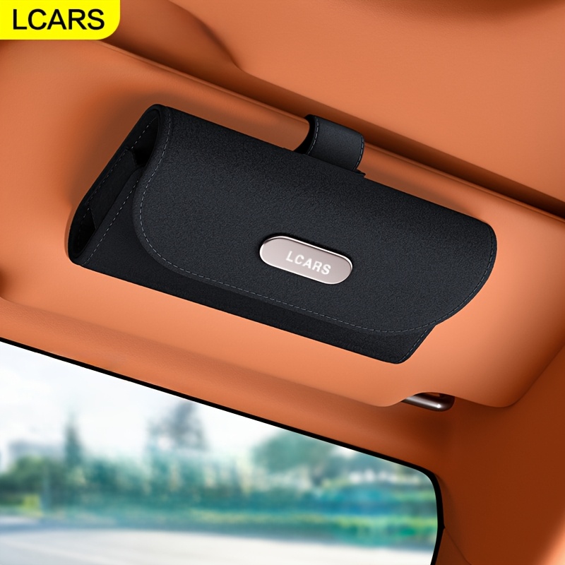 Organisateur De Lunettes Pour Pare-Soleil De Voiture Adunsiaoto - Rangement Pratique Et Élégant (Gris Clair)
