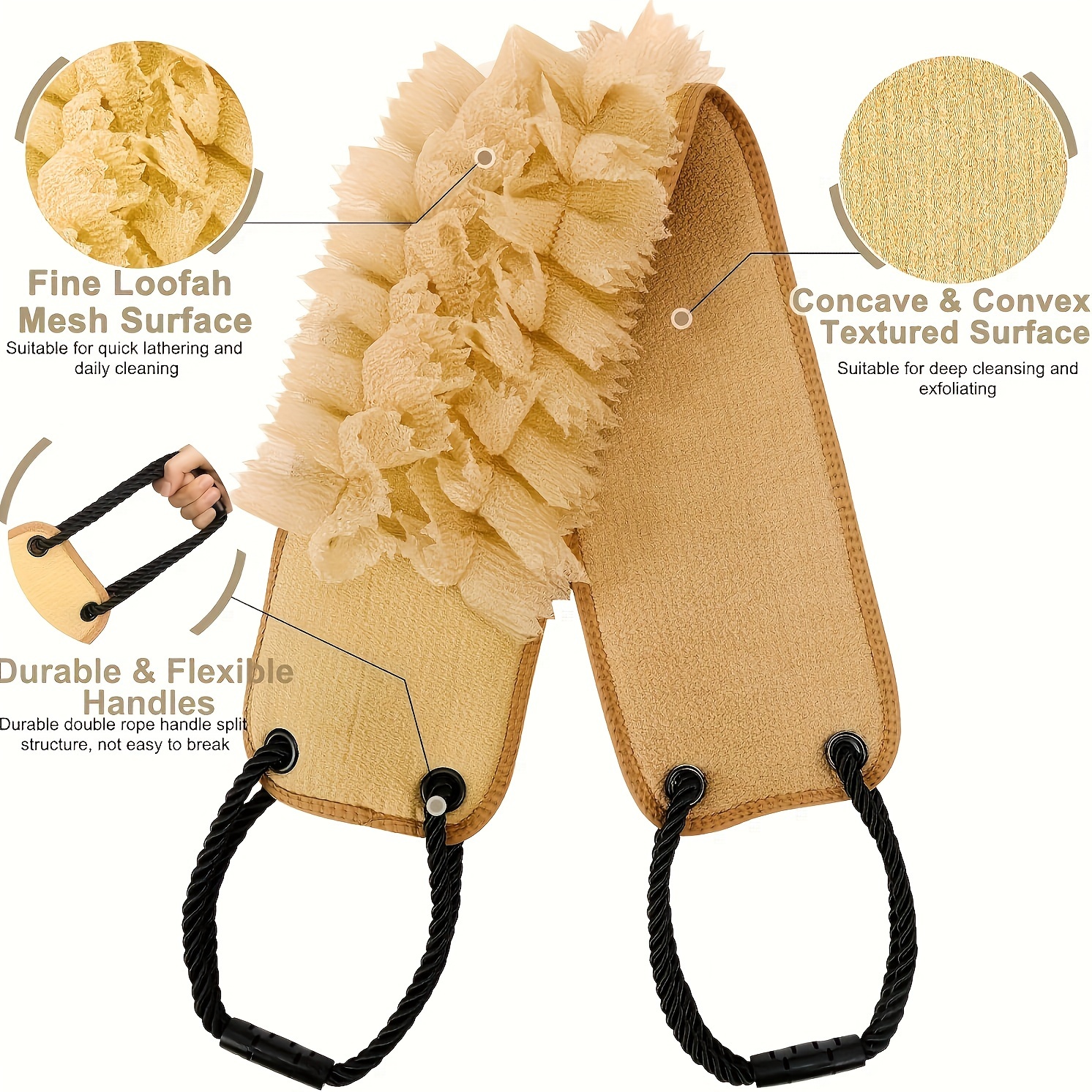 Double-Sided Men's Exfoliating Back Scrubber