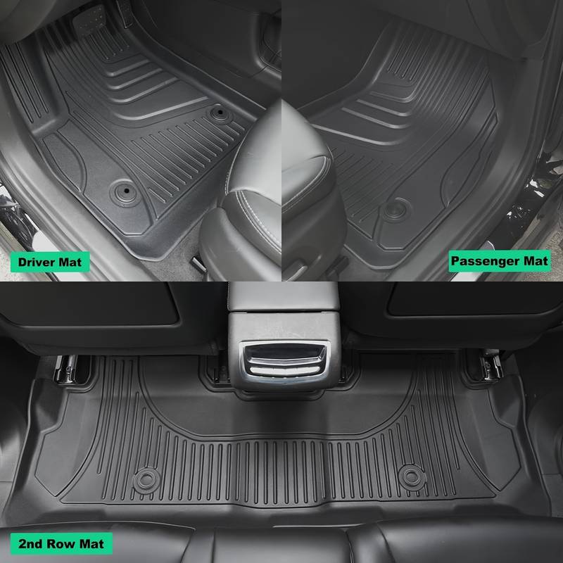 Custom Fit 2017-2025 Jeep Compass Floor Mats | TPE Backrest And Trunk Cargo Liners | Heavy Duty Waterproof All-Weather Protection