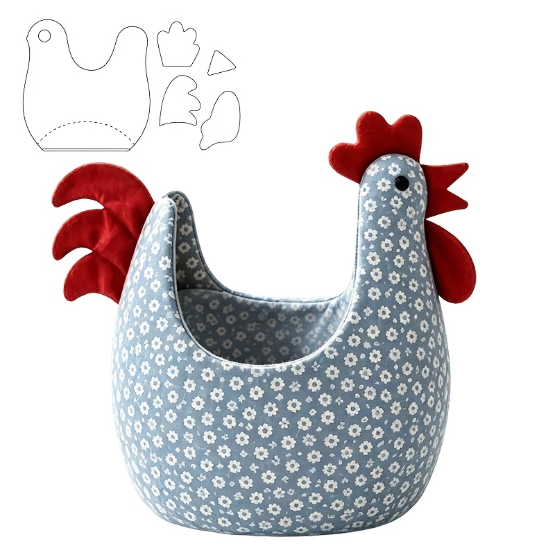 TEMU 1 Packung PET Hühner Schablone mit Hühnermuster – Ideal zum Quilten, für Osterkörbe, Reparaturen und handgemachte Aufbewahrungskörbe. Perfektes
