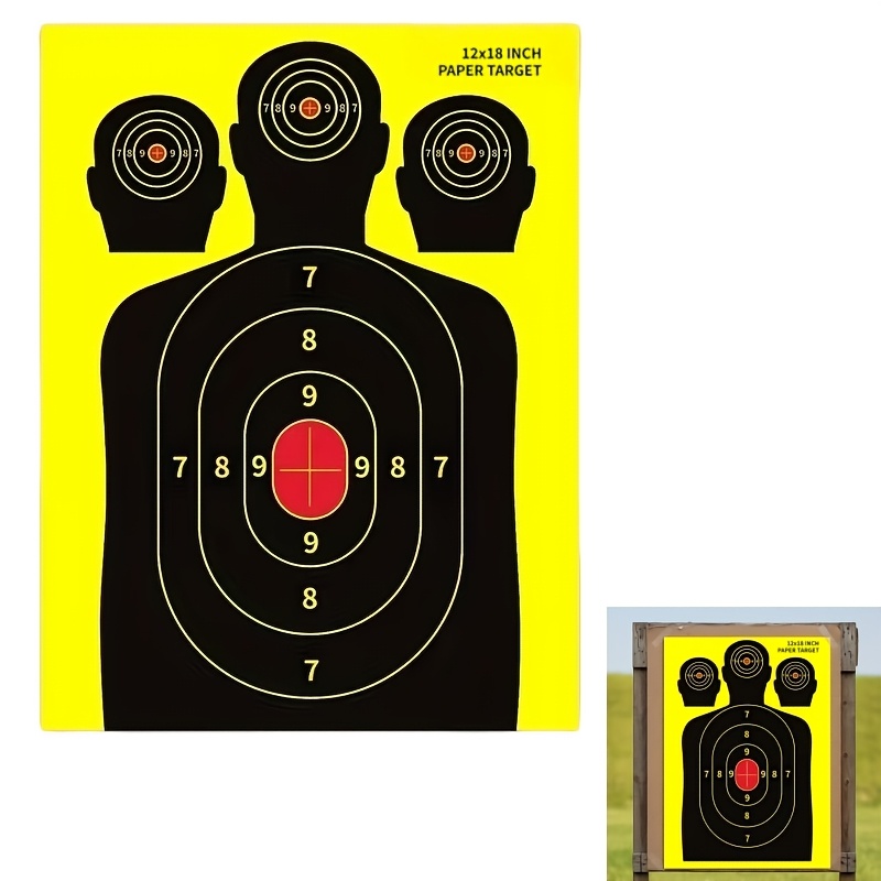 8pcs Human-Shaped Scoring Target Paper for Shooting Practice