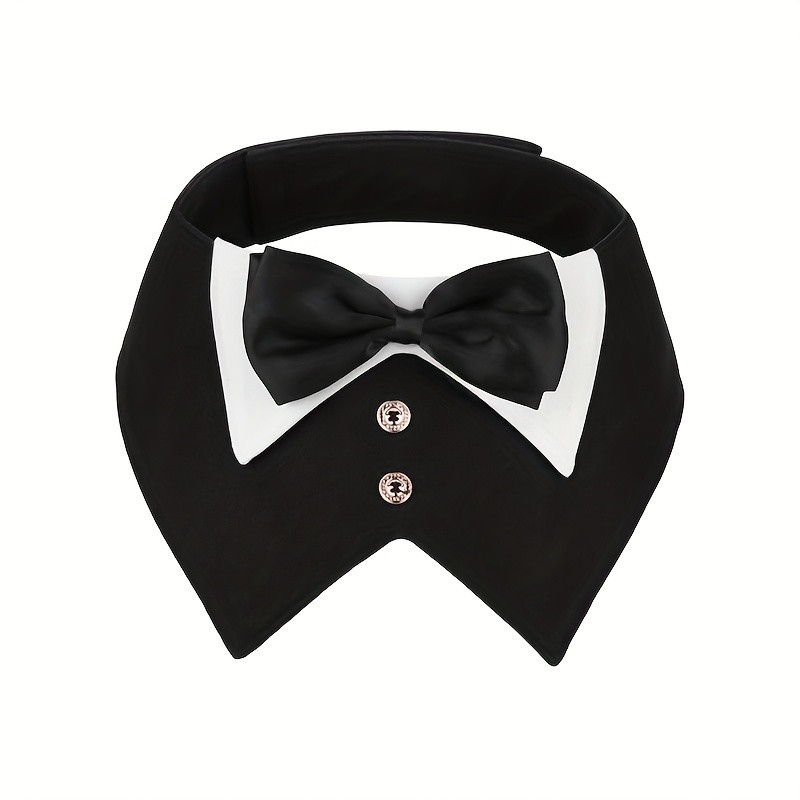 TEMU 1pc Pet Bow Scarf Wedding Banquet Dog Collar Pets Bow Tie Dog Formal Tuxedo Accessory
