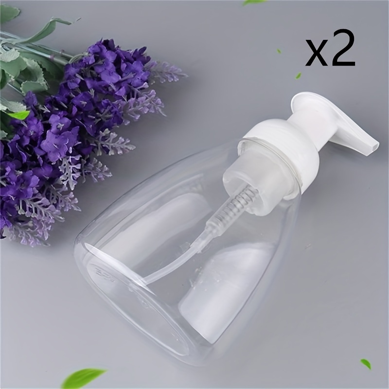 2pcs 10.14oz Plastic Pump Bottle Cleaning Bottle Hand Sanitizer Shampoo Dispenser Soap Liquid Bottle Household Products