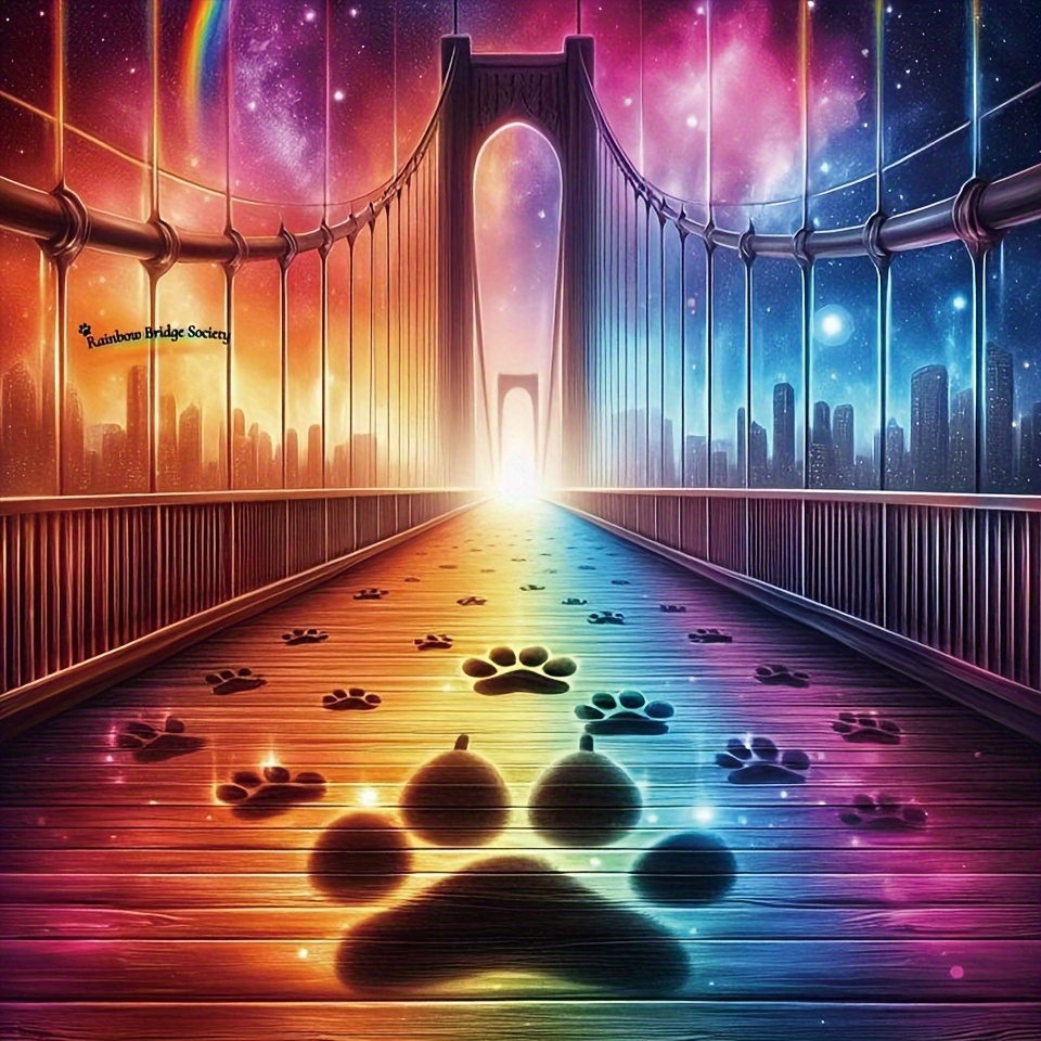 

Puppy Rainbow Bridge Diamond Painting Kit For Adults - 19.7x19.7in, Drill Canvas Art, Decor, Relaxing Craft Activity, Ideal Gift