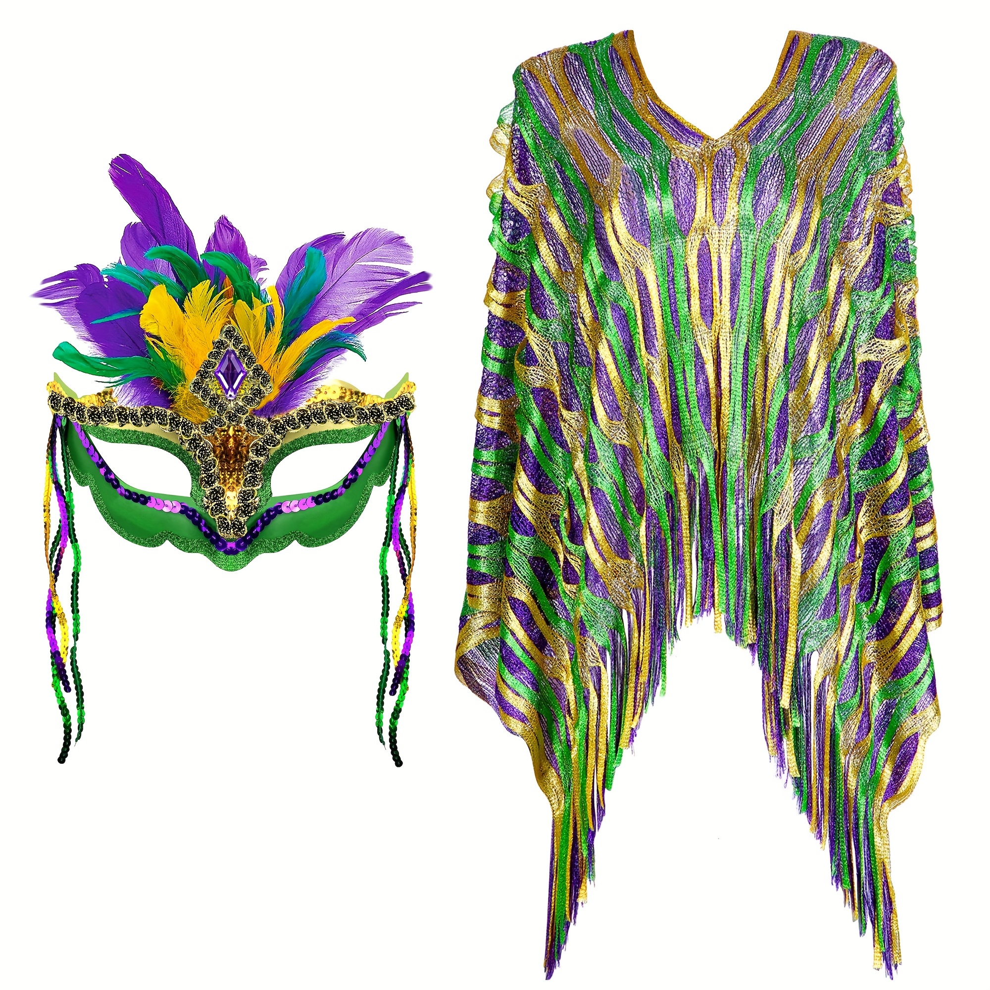 mardi gras mask with headband