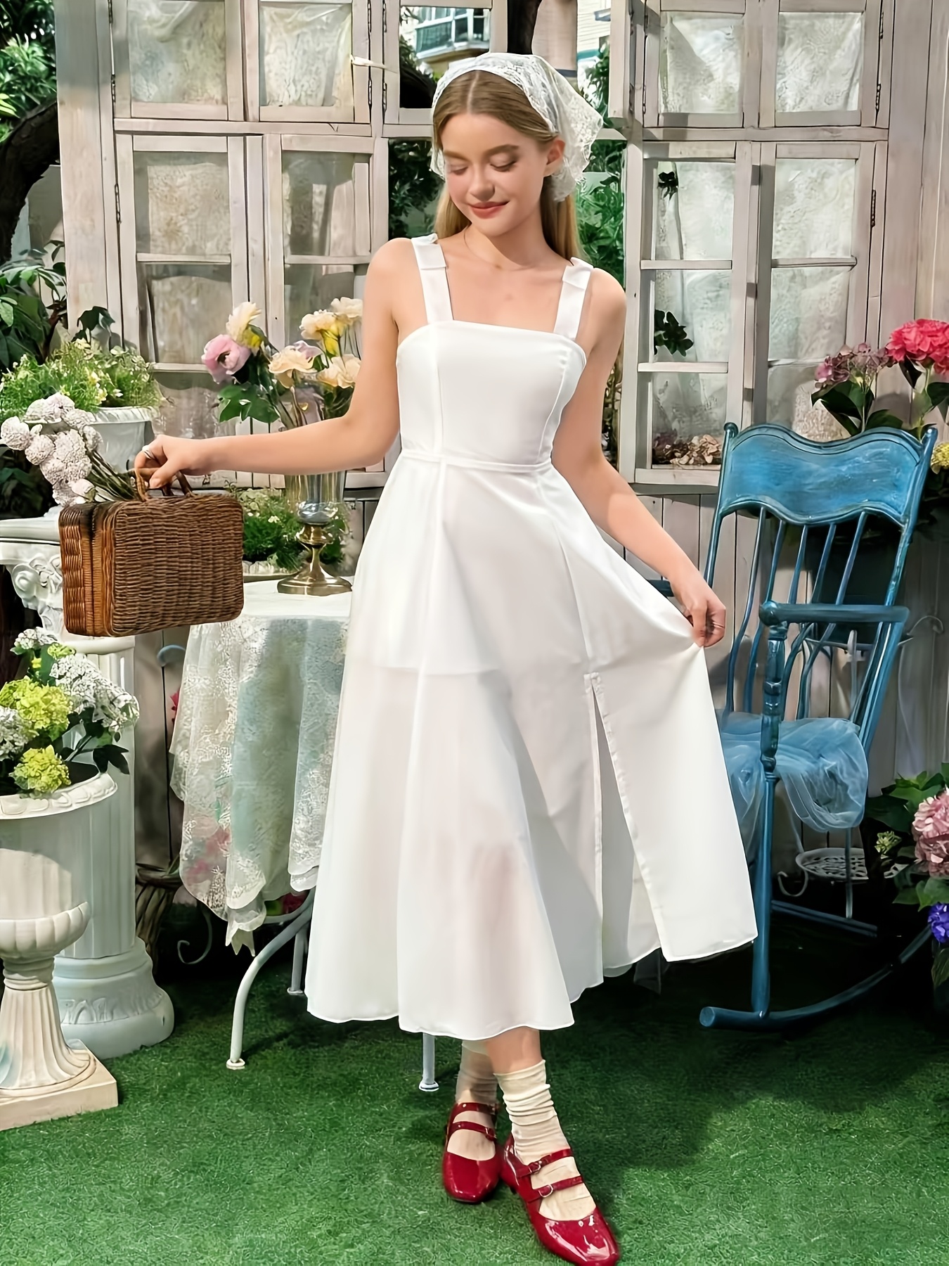 white dresses for girls sold on Temu United States