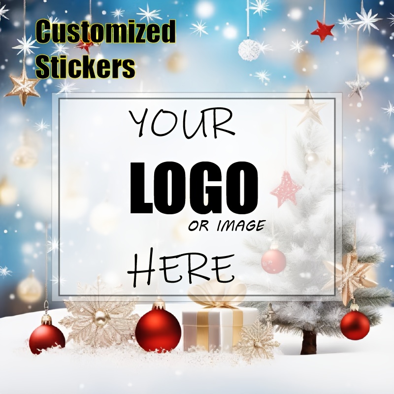 

50//500pcs Personalized Christmas Stickers, Thank You Cards, Invitation Cards, Gift Emblems, Suitable For , Birthday Parties, Festivals, Weddings, Etc