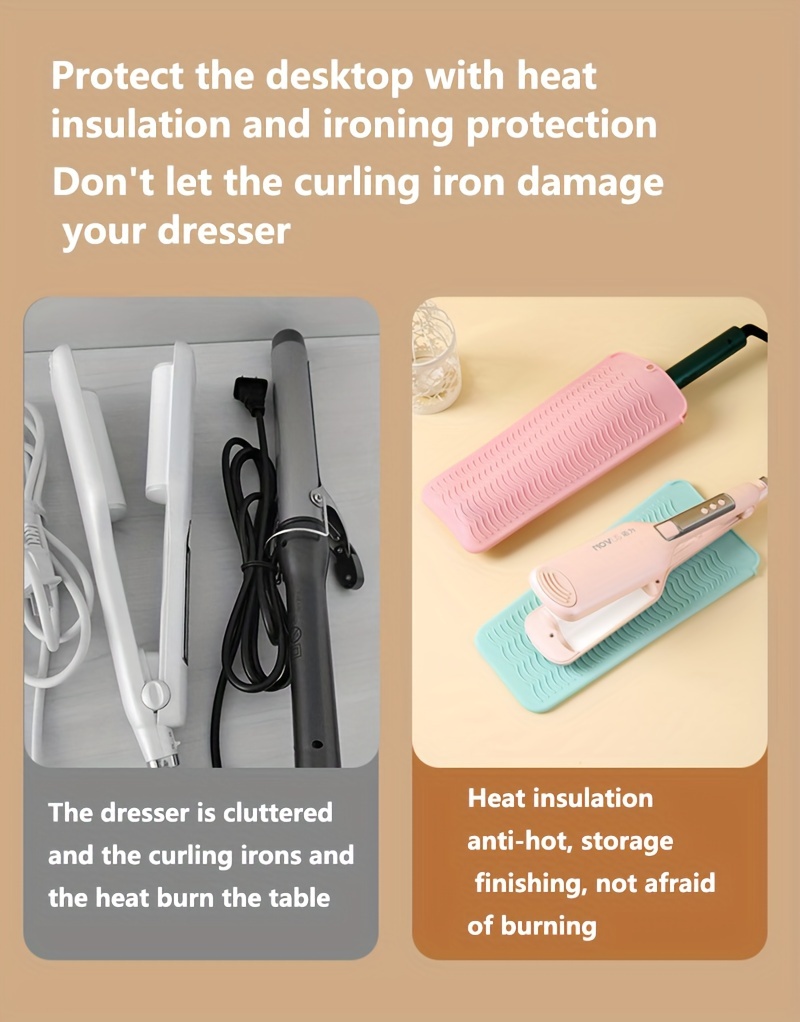 silicone curling iron thermal insulation case hair Temu