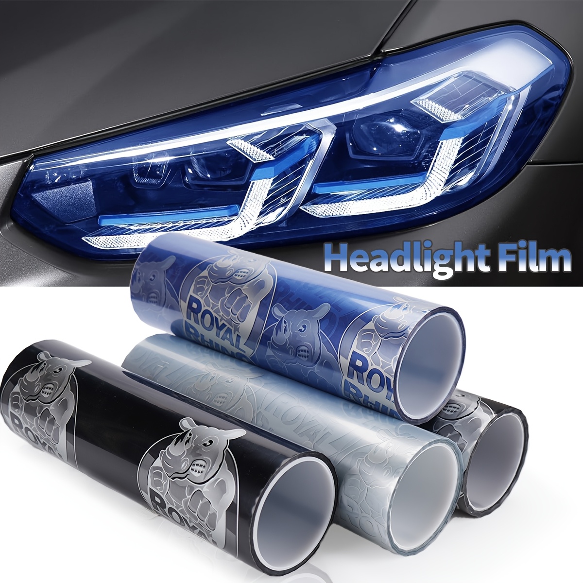 film para faros de coche de     - adhesivo super  , impermeable y resistente a arañazos,   instalación, accesorio decorativo para luces antiniebla y traseras