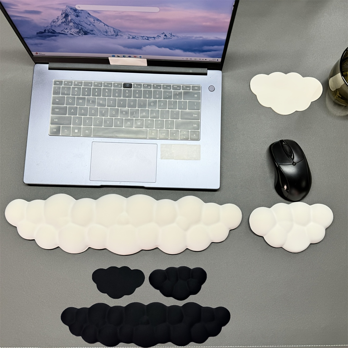 

Kit de 3 -poignets en mousse à de ergonomique pour et souris - Ensemble de soutien de poignet pour jeu, bureau et - Coussin de poignet confortable pour et utilisation de souris -