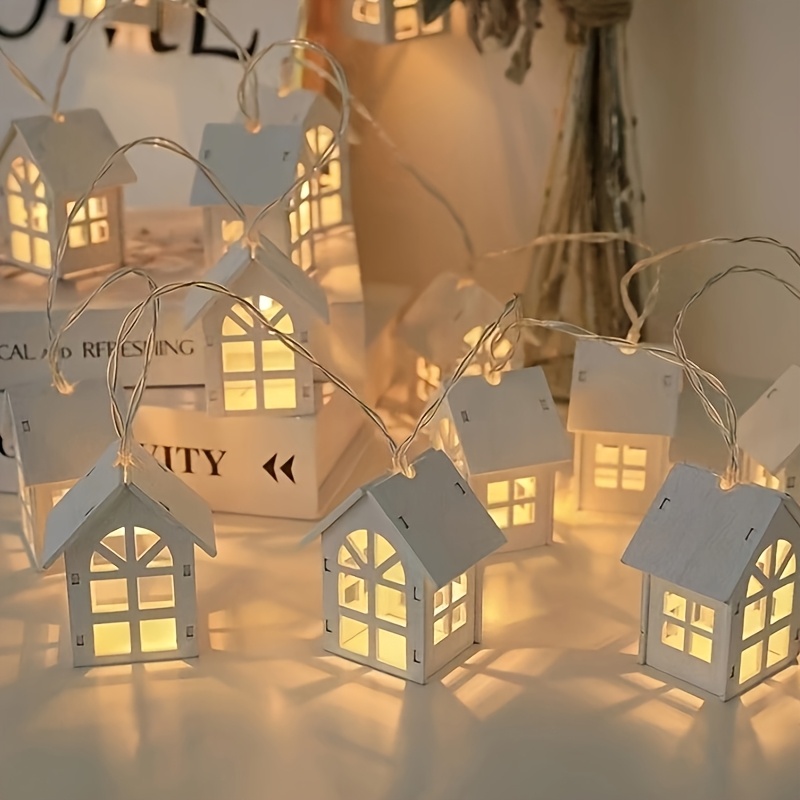 TEMU Guirnalda de luces blancas pequeñas para habitación, patio, pared, , luz decorativa (sin batería ni enchufe)