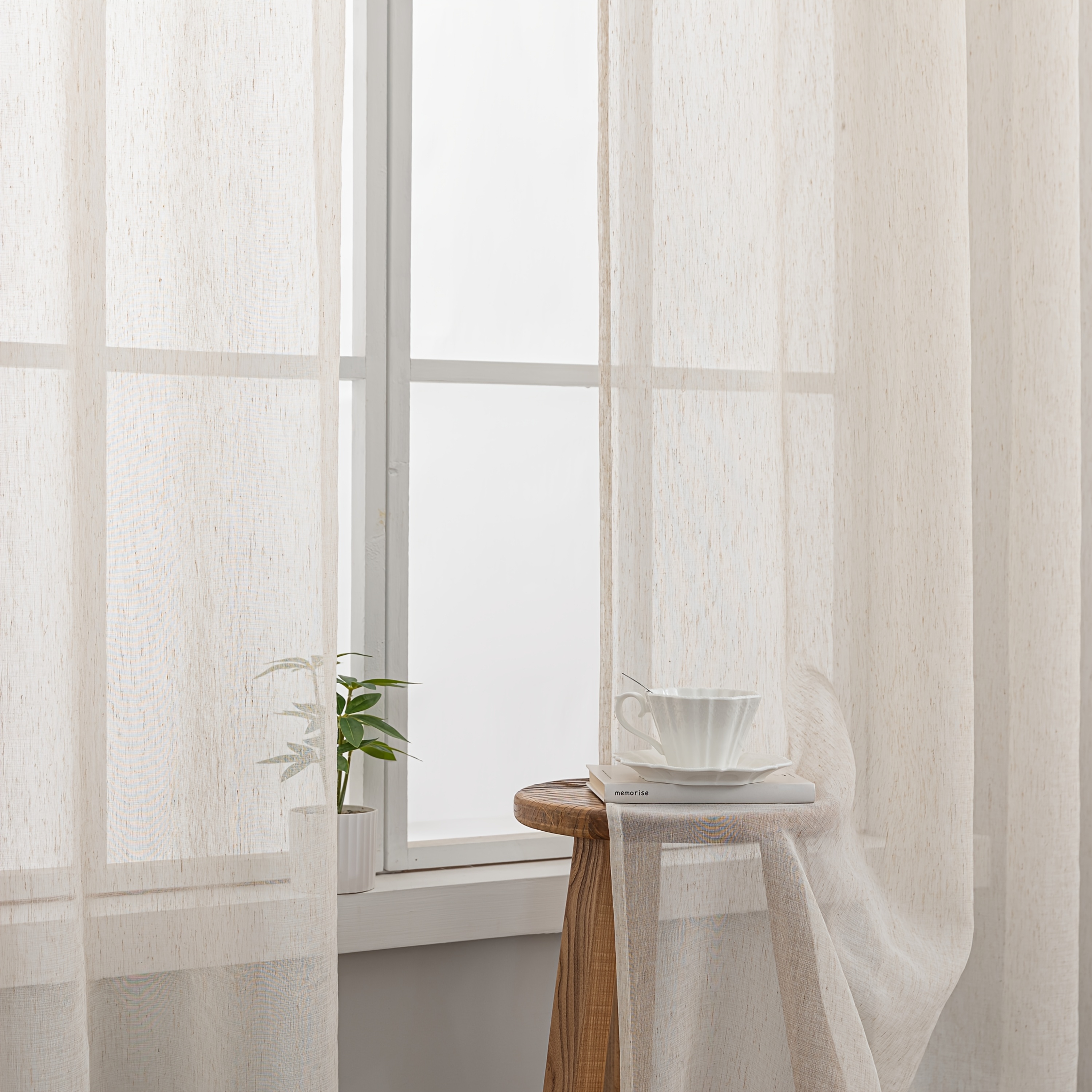 TEMU 2pcs Curtains Light Filtering Breathable Fabric Elegant And Stylish Rod Pocket Top For Various Spaces And Decoration Living Room Bedroom Dining