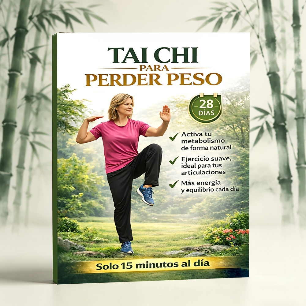 TEMU Version espagnole | Plan de fitness Tai Chi , programme de , pratique . Stimule le métabolisme et améliore l' . Programme d'entraînement léger