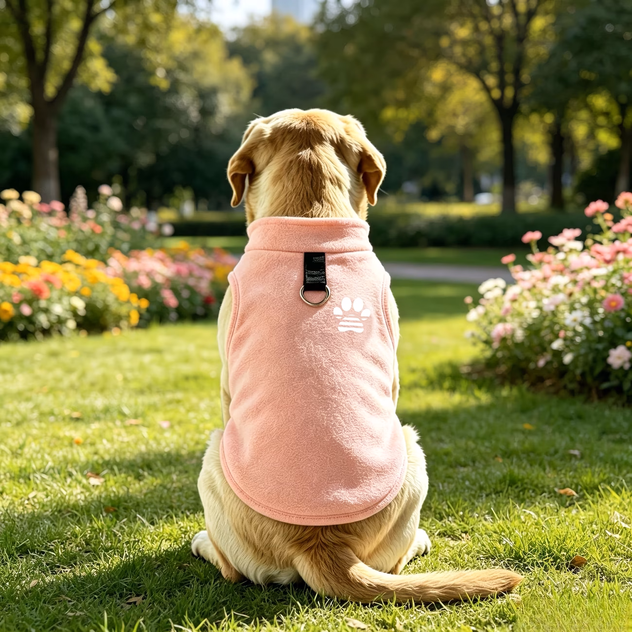 dog winter sleeveless coat pet vest with metal d ring for leash attachment soft warm pet walking outfit for medium large breed dogs labrador Product details 4