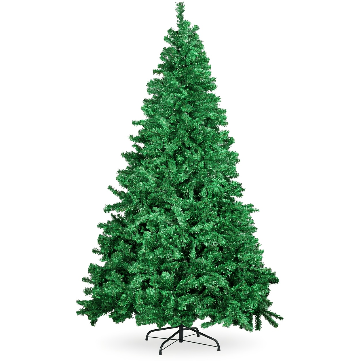 TEMU 7ft Premium Artificial Christmas Tree With 1000 Pvc Branch Tips Foldable Metal Stand For Home Office Party Holiday Decoration Easy Assembly