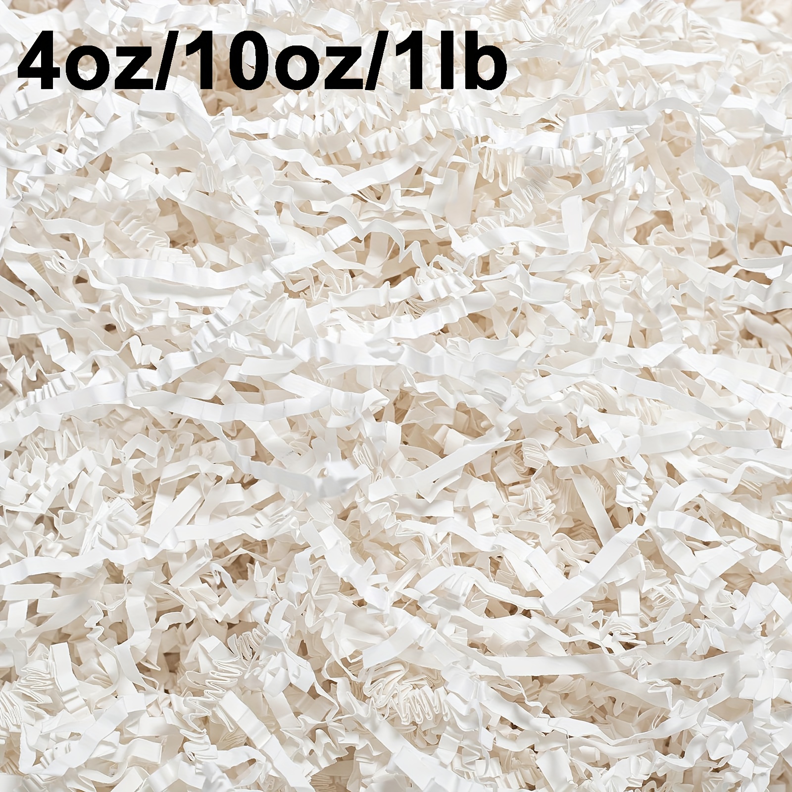 

2oz/4oz/10oz/1 Lb Paper White Crinkle Paper Shredded Paper For Gift Baskets - Gift Box Filler - Confetti Paper Stuffing For Birthday, Holiday Gift Packaging Wrapping