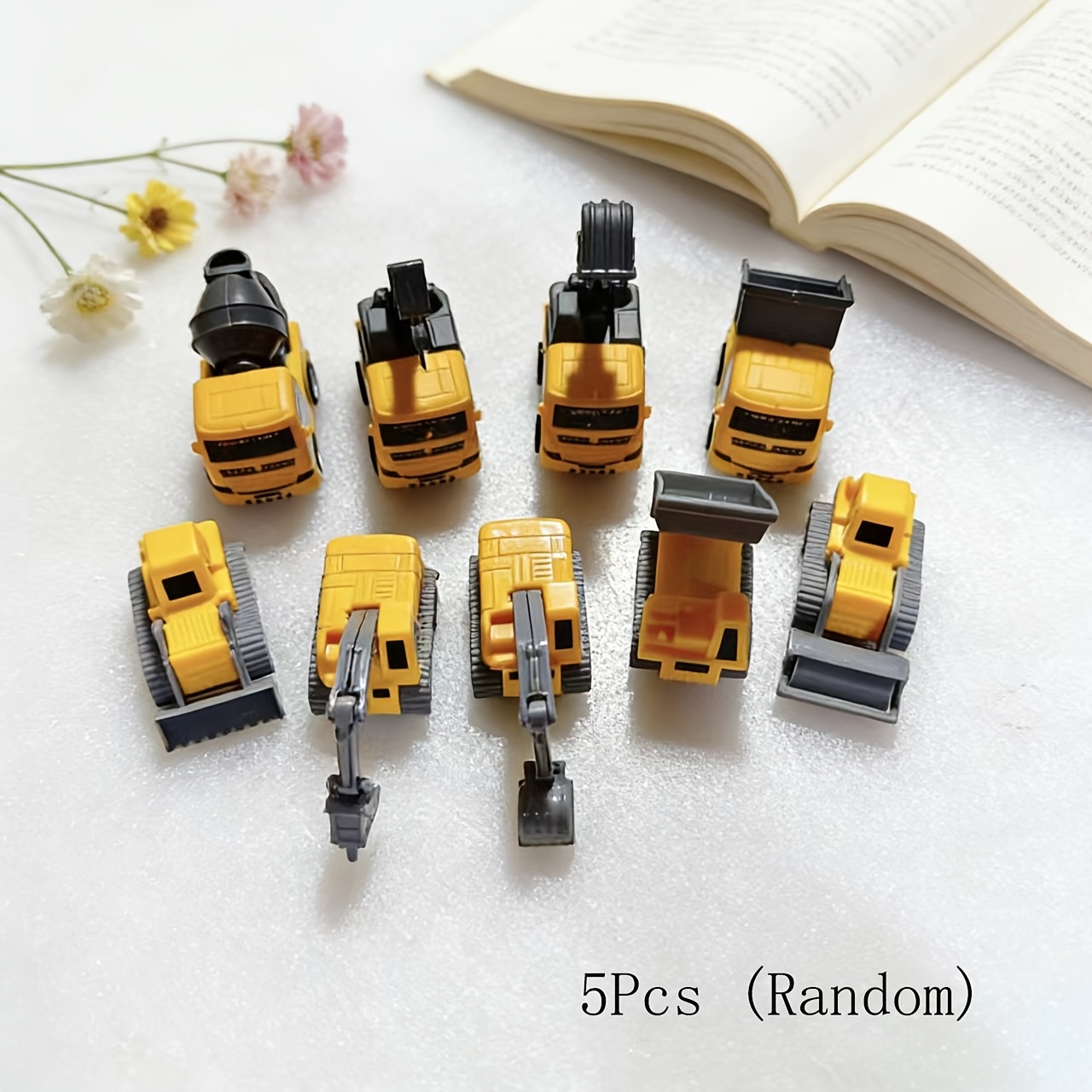 Image of 5pcs Bulk Engineering Trucks - Non-electric Toy Vehicles With Multicolor Plastic, Birthday Party Favors, Classroom Rewards, Christmas & Halloween Gifts For & (durable Role-play Vehicles)