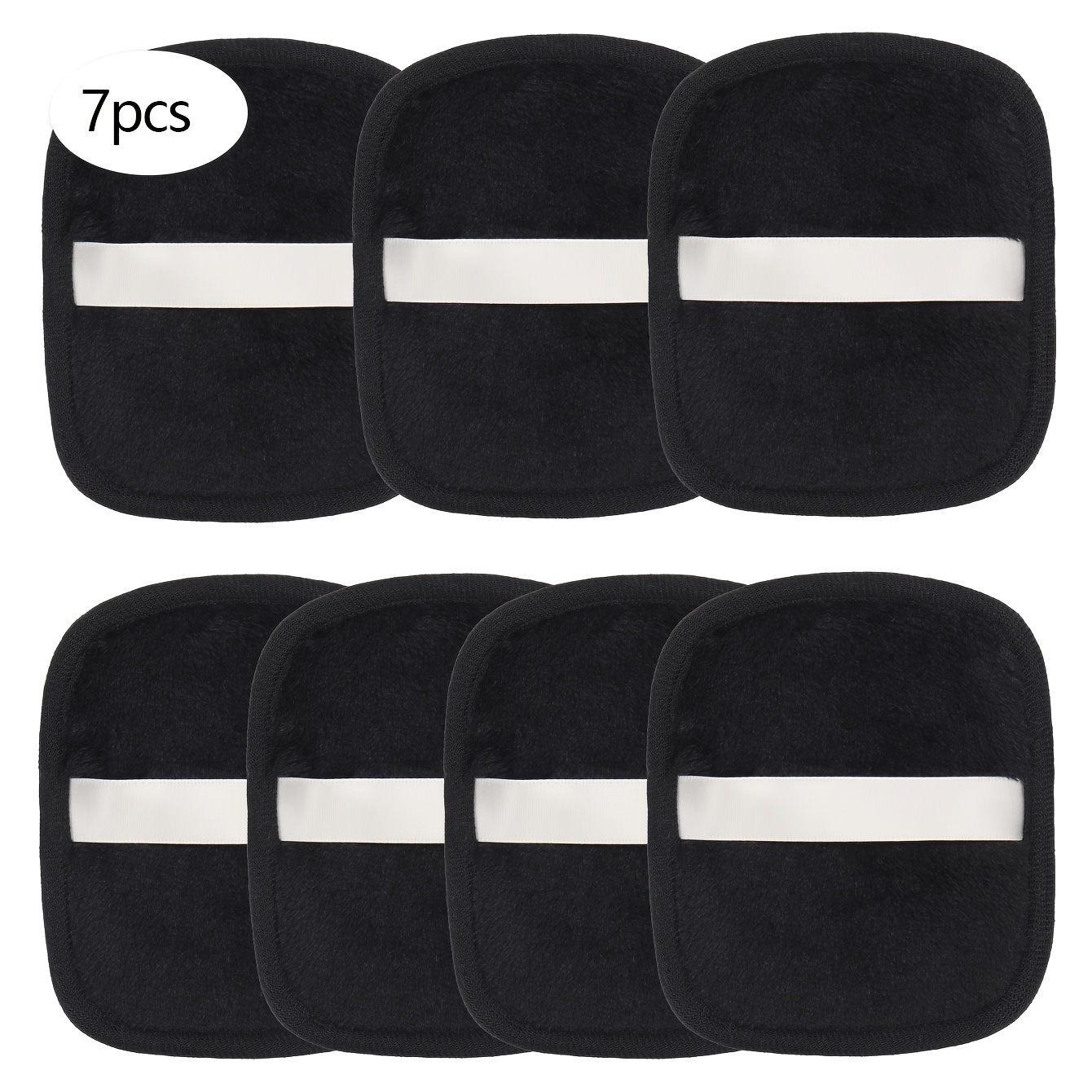 7pcs Double-sided Ribbon Style Makeup Remover Pads, Machine Washable And Reusable Makeup Tools, Suitable For Face Washing, Cleansing, And Makeup Removal, Types