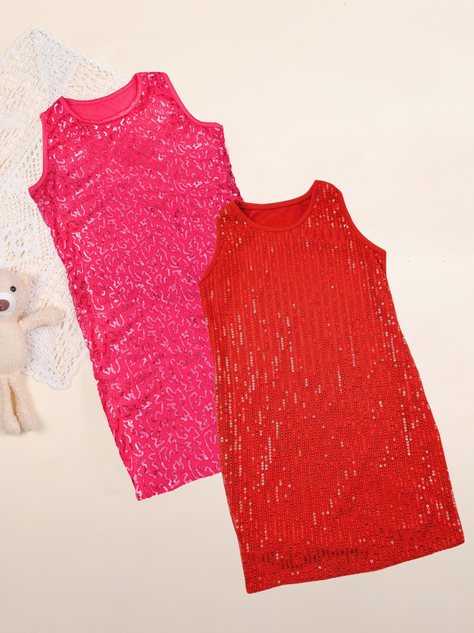 shiny birthday dresses Shine Like a Star Peach Sequin Birthday Dress main image 1