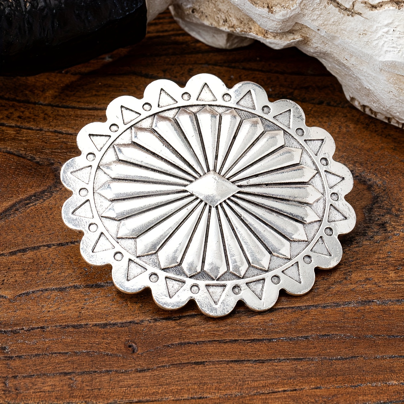 

1pc Vintage Bohemian Hair Clip, Antique Silvery Geometric Oval Hair Accessory, Perfect Gift For Women On Valentine's Day, Day, Wife, Girlfriend - Single Piece