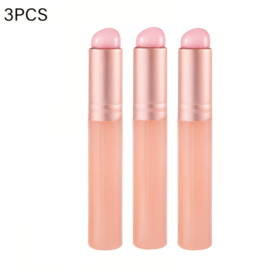 TEMU Juego de 3 pinceles de silicona para de uñas con puntas difuminadoras de degradado - Reutilizables, para esmalte en gel, aplicador de polvo