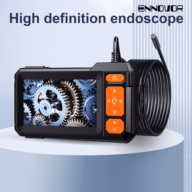 industrial endoscope with light borescope inspection camera 8mm camera sewer camera with 4 screen drain camera automotive plumbing sewer wall camera home decoration tools endoscope for phone plumbing inspection Product details 8
