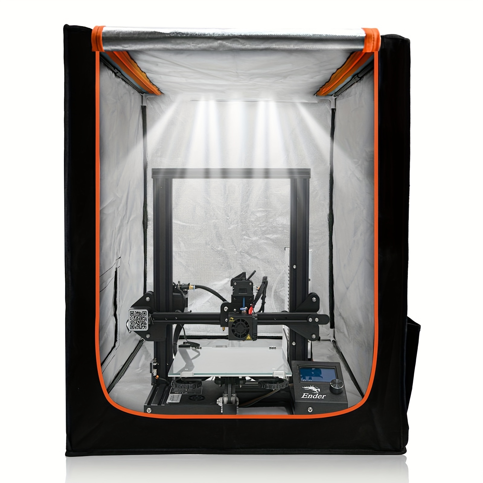 TEMU Upgraded Large Size 35.4 In *27.5 In * In 3d Printer Enclosure, Fireproof Dustproof Tent Thermostatic Protective Cover For Creality 3/ 3 Pro/