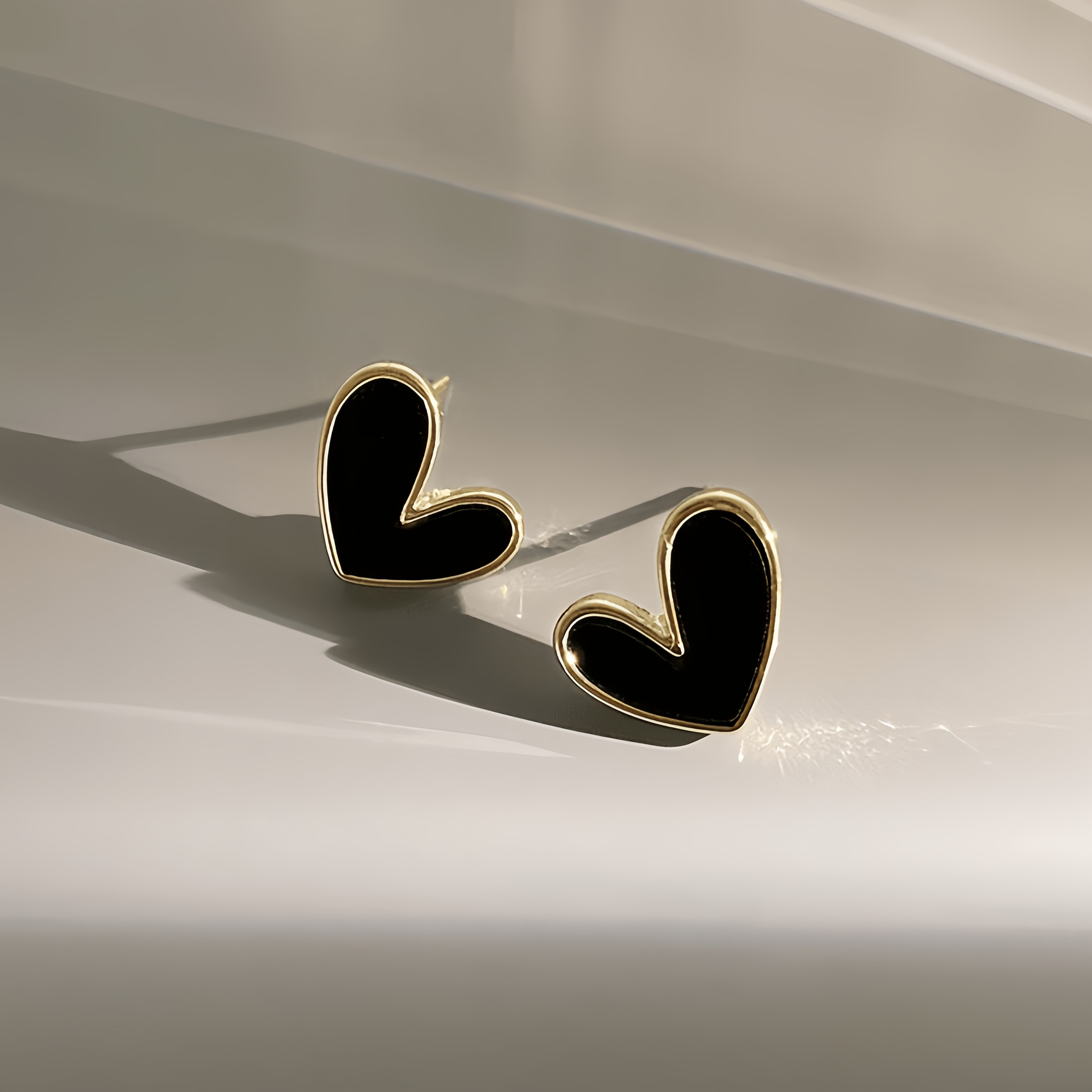 Heart Shaped Golden Earrings for Women