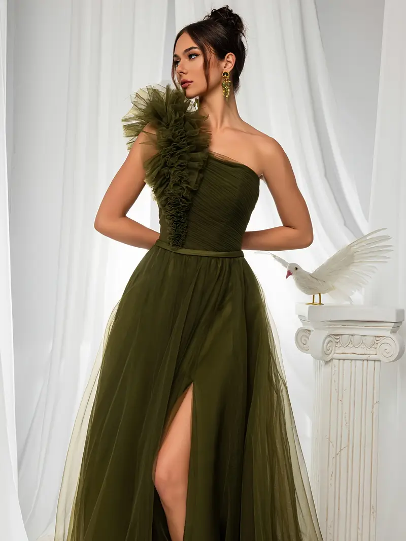 girlively 1pc pleated one shoulder womens evening gown - Temu Mauritius girlively 1pc pleated one shoulder womens evening gown - Temu Mauritius