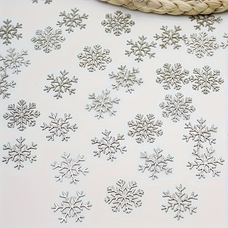 100pcs Snowflake Confetti - Perfect For Winter-themed Parties And Christmas Table Decorations