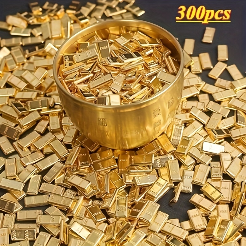 E-shop 300 Stück Premium Glückliche Reichtümer Shui Ornamente, Mini Goldbarren, Festliche Einweihungsdekorationen für