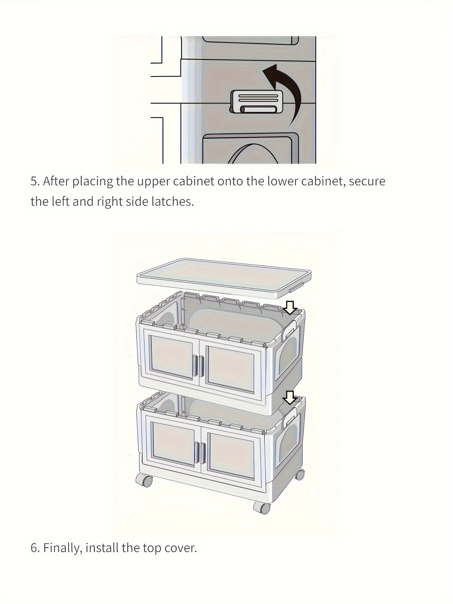 1pc   foldable storage organizer with doors large capacity plastic utility box stackable garage organizer with wheels unfinished end freestanding under 3 2 cubic feet enclosed storage assembled height over 27 inches ideal for grocery living room entryway garage basement patio storage details 1