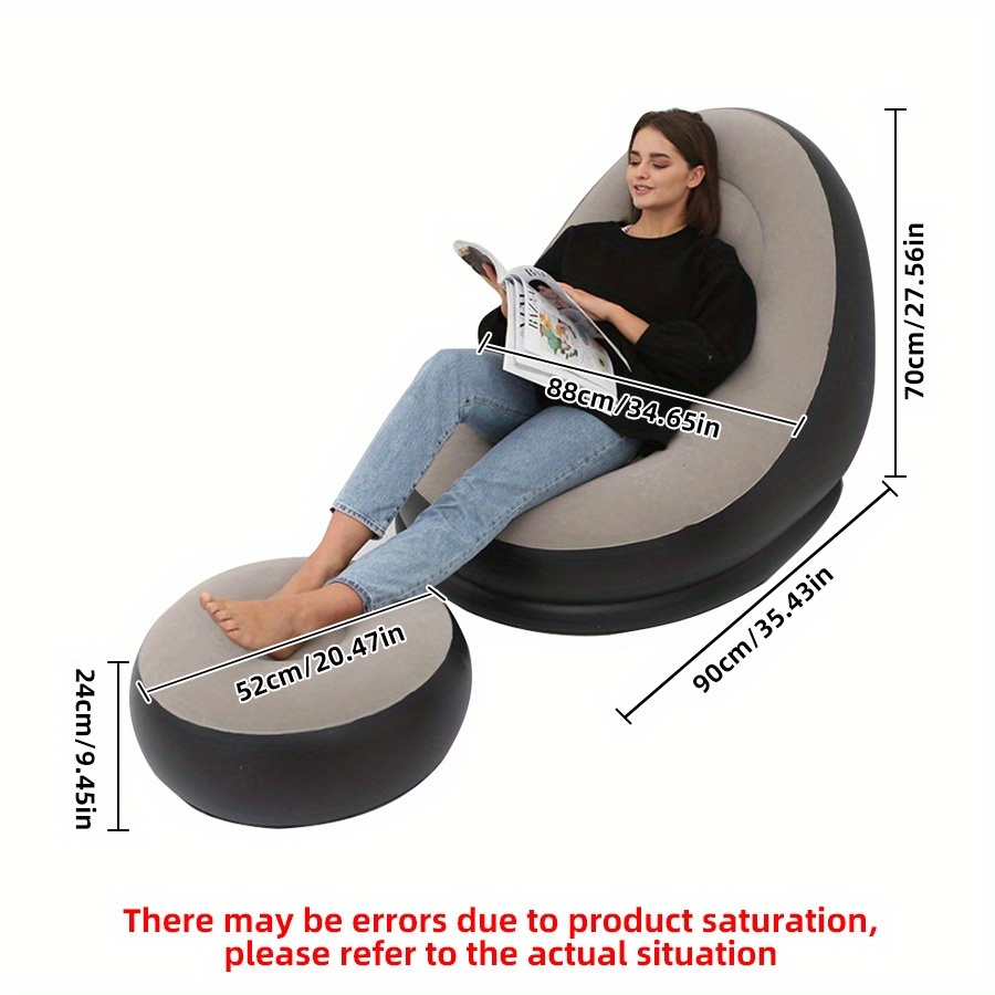 Inflatable Sofa Chair Thickened Lazy Sofa Bedroom Home Leisure Single Portable Outdoor Sofa Bed